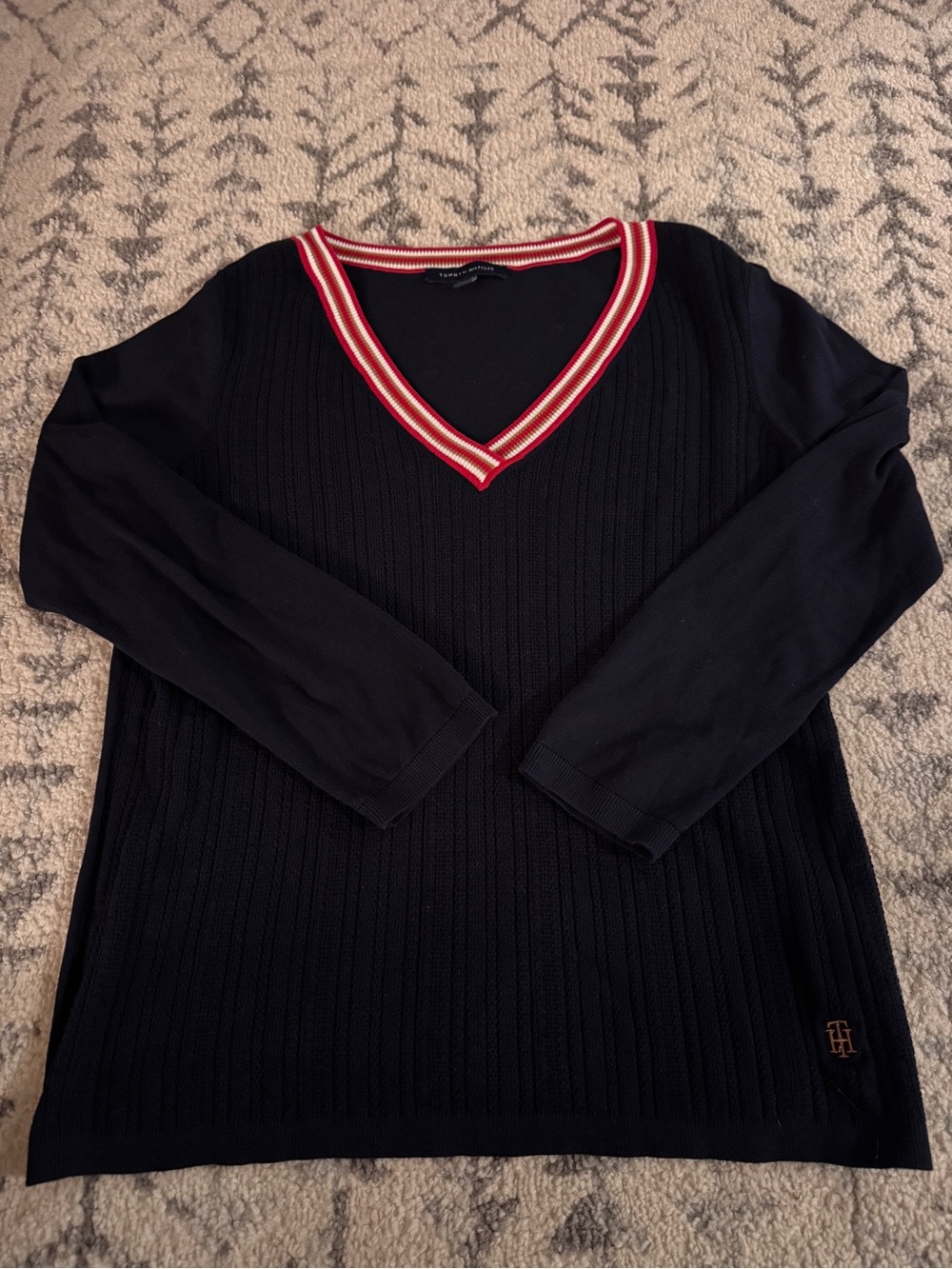 Tommy Hilfiger V-Neck Sweater, Size M